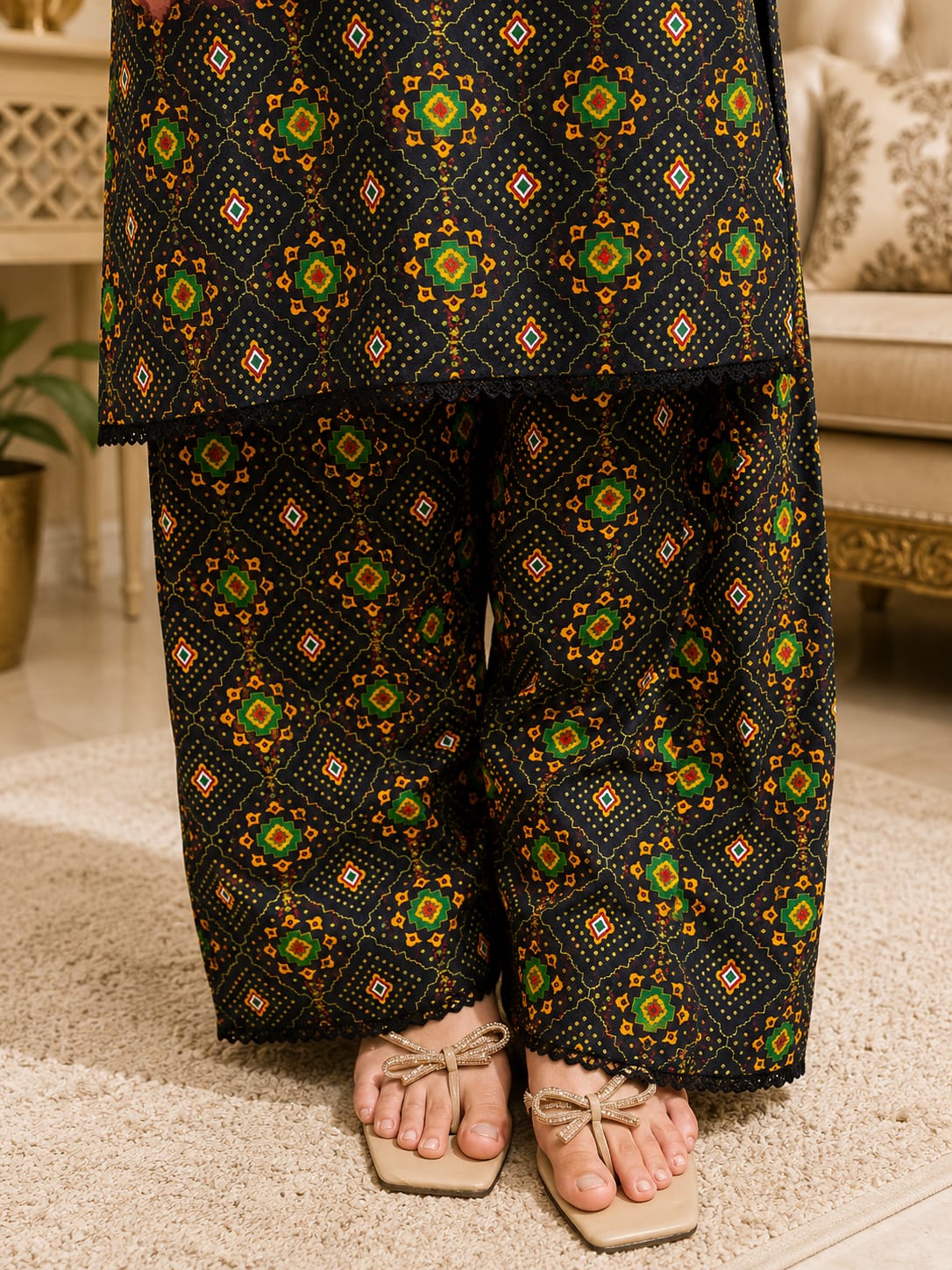 Midnight Mosaic 3 piece printed suit