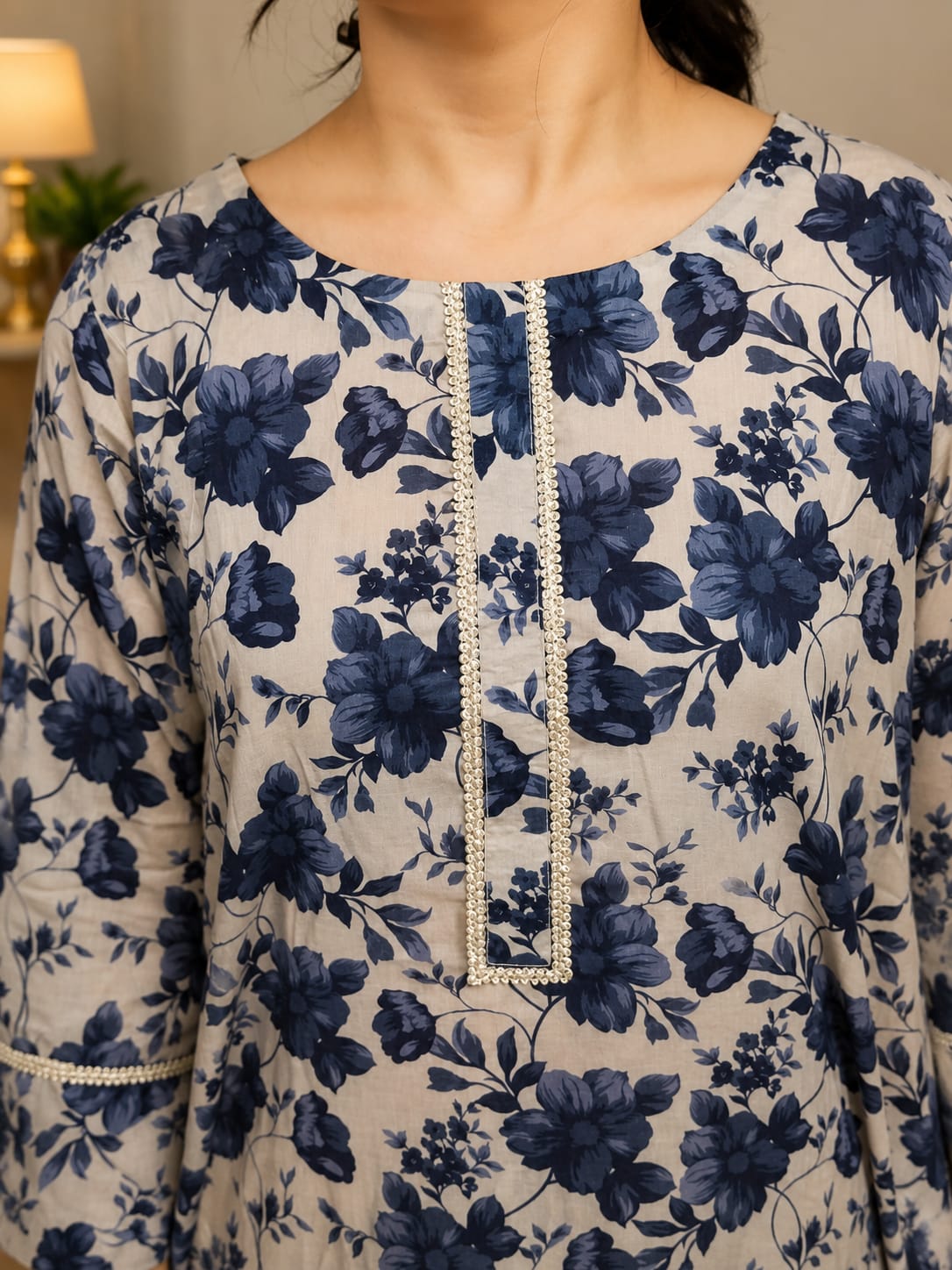 Midnight Bloom Printed 3- piece Lawn Suit