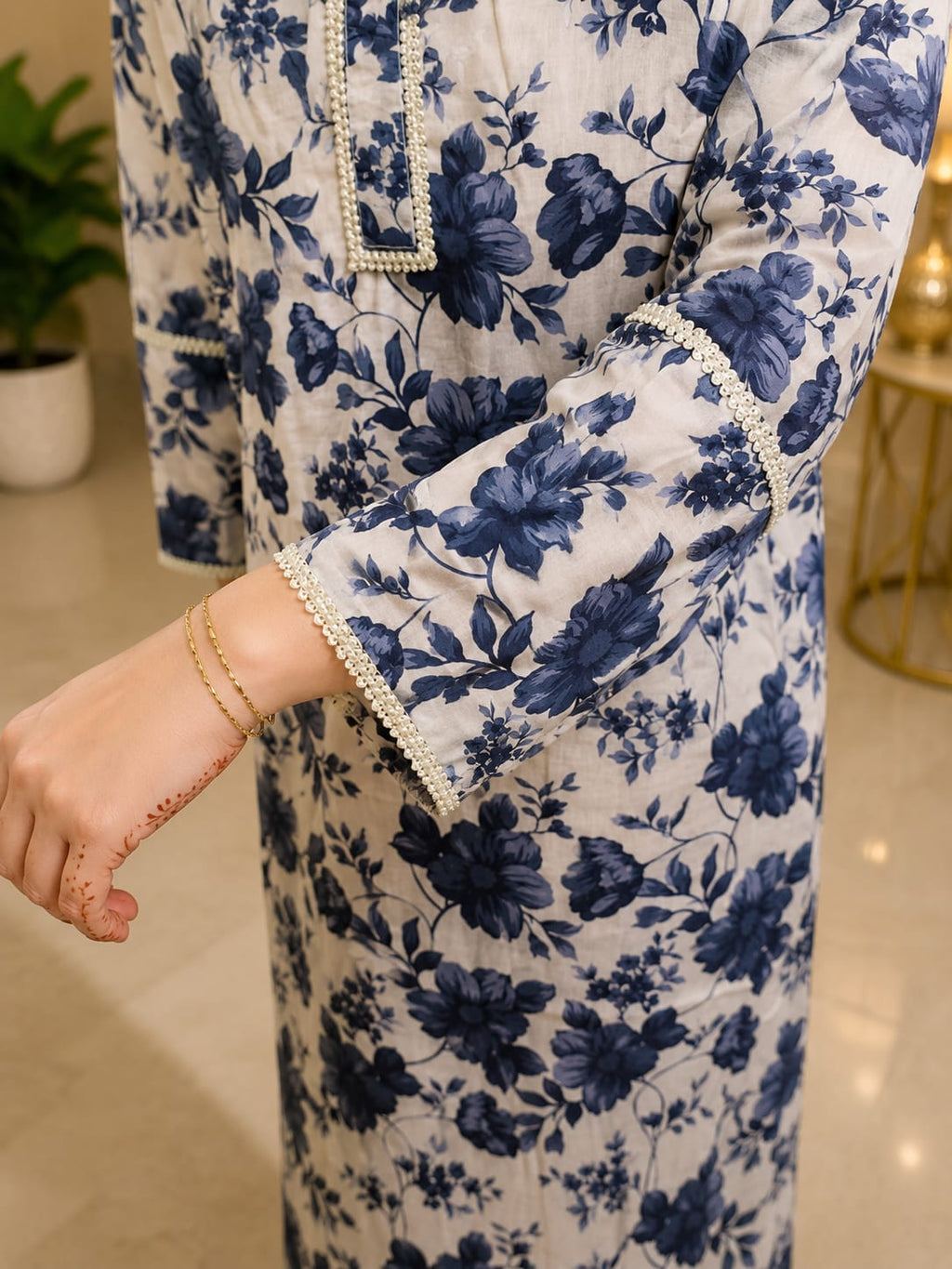 Midnight Bloom Printed 3- piece Lawn Suit