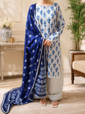 Azure Bloom 3 Piece Lawn Suit