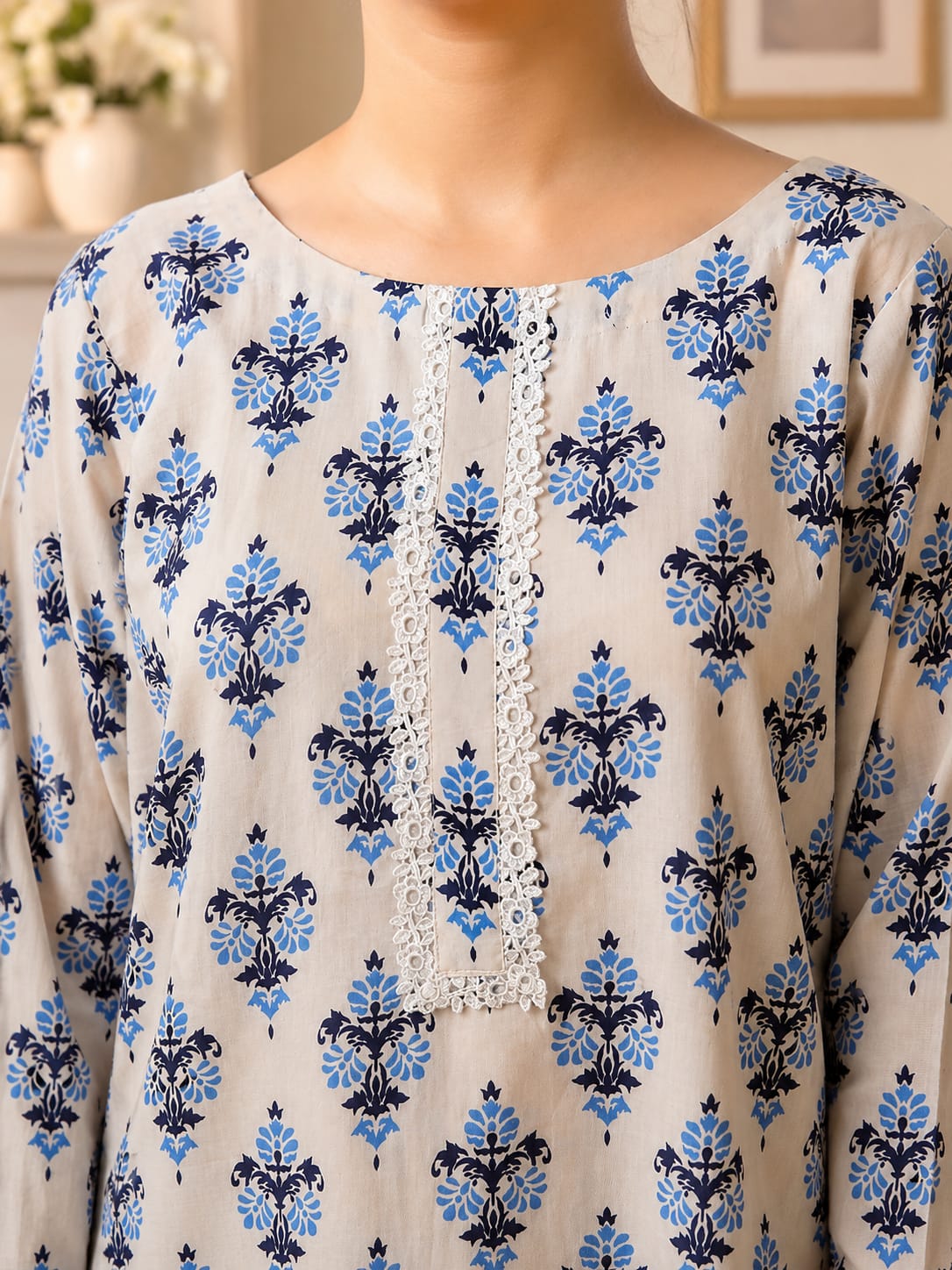 Azure Bloom 3 Piece Lawn Suit